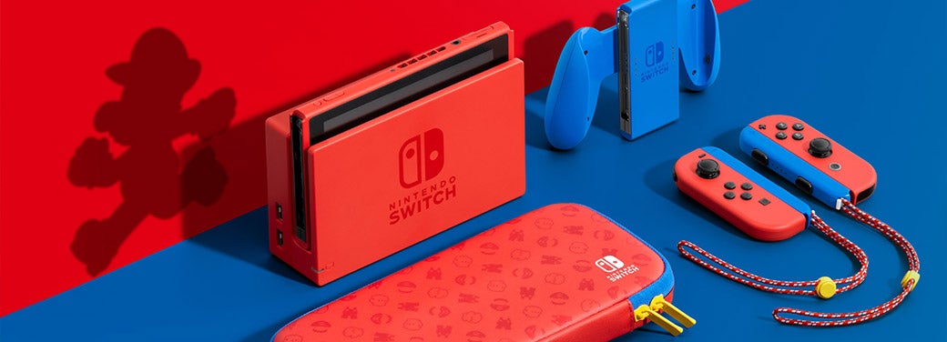 Nintendo Switch 마리오 레드✕블루 세트